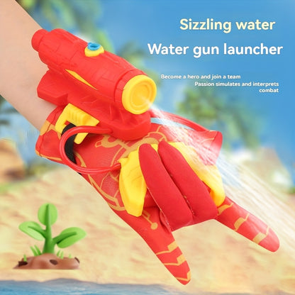 Arme à eau Spider Kid - Design de toile rouge et noire, action à pompe manuelle, jeu en plein air pour les jeunes, parfait pour les vacances en plein air, jouet de jeu en plein air | Détail de toile | Arme à eau en plastique durable, arme à eau Spider