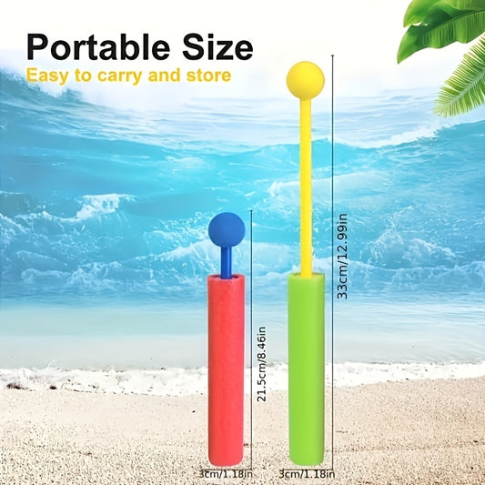 1\u002F1pc Pistolet à eau d'été aléatoire de quatre couleurs avec pulvérisateur perle en EVA - tirable, couleur mélangée, jouet sportif extérieur adapté pour jouer sur la plage